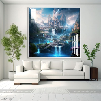 Tranh phong thủy nước non tuyệt đẹp