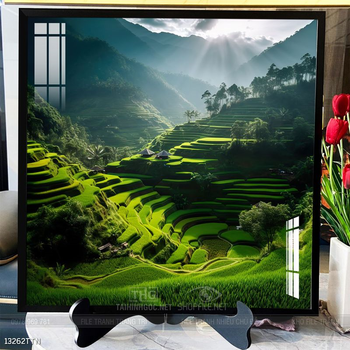 Tranh phong thủy phong cảnh thác nước thiên nhiên