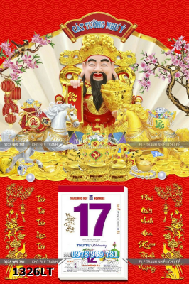 File lịch tết thần tài kim tiền phát tài phát lộc 1326LT