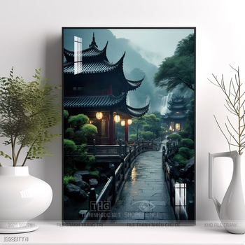 Tranh phong thủy sơn thủy hữu tình