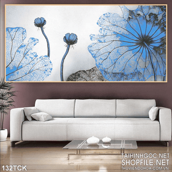 Tranh hoa sen nghệ thuật hiện đại