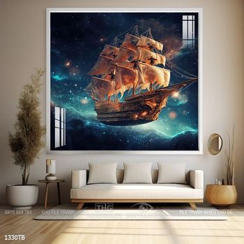 Tranh phong thủy thuận buồm xuôi gió tài lộc đẹp