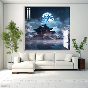 Tranh phong thủy phong cảnh thác nước thiên nhiên