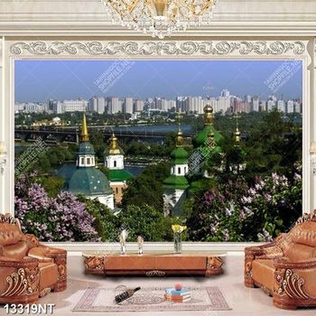 Tranh thành phố bên sông 13319NT