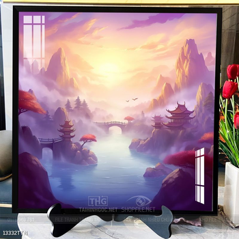 Tranh phong thủy nước non tuyệt đẹp