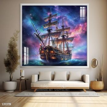 Tranh thuận buồm xuôi gió cánh buồm vàng đẹp nhất