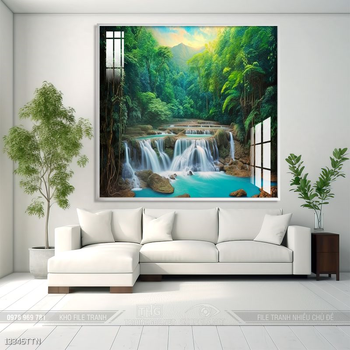 Tranh phong thủy nước non tuyệt đẹp