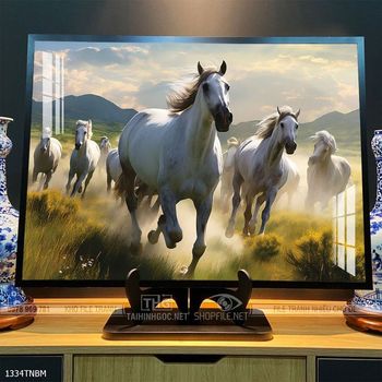 Tranh ngựa bát mã trang trí tường nhà