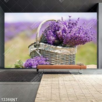 Tranh giỏ hoa Lavender