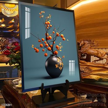 Tranh bình hoa hiện đại treo tường sang trọng ý nghĩa