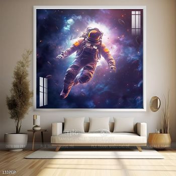 Tranh 3D phi hành gia vũ trụ