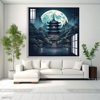 Tranh phong thủy sơn thủy đẹp