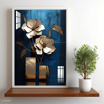 Tranh bình hoa 3D tuyệt đẹp