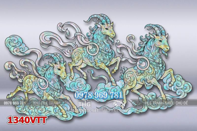 File tranh con dê Tết Đinh Mùi tết 1340VTT