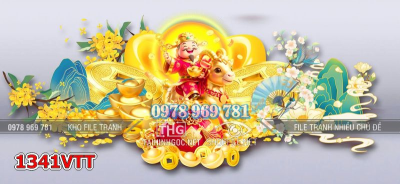 File tranh tư liệu tết ông thần tài tết đinh mùi 1341VTT