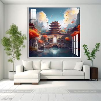 Tranh phong thủy sơn thủy hữu tình