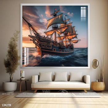 Tranh thuyền buồm và cảnh biển