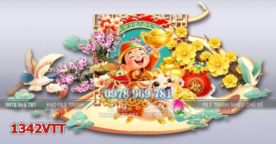 File tranh ông thần tài tài lộc đinh mùi 1342VTT
