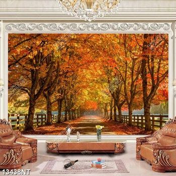 Tranh hai hàng cây lá vàng