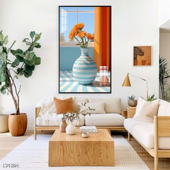 Mẫu tranh bình hoa nghệ thuật decor trang trí tường
