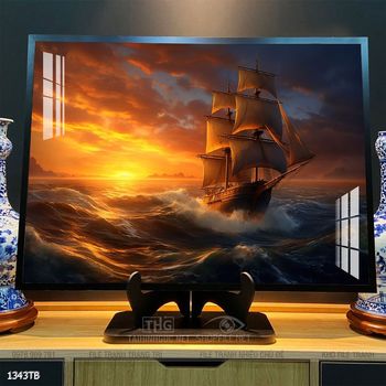 Tranh thuyền buồm vàng phong thủy đẹp