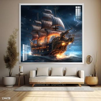 Tranh thuận buồm xuôi gió cánh buồm vàng đẹp nhất