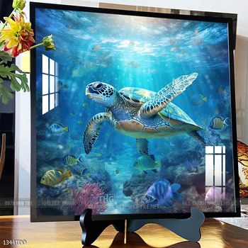 Tranh cá heo nghệ thuật độc đáo