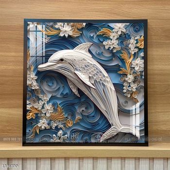 Tranh cá heo đẹp độc đáo