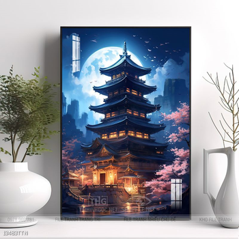 Tranh phong thủy phong cảnh thác nước thiên nhiên