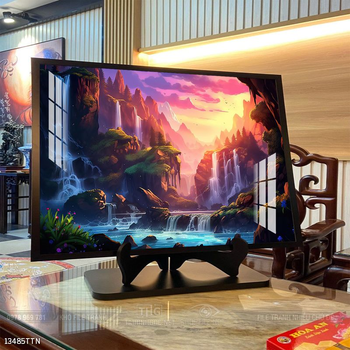 Tranh phon thủy sông, núi và mặt trời