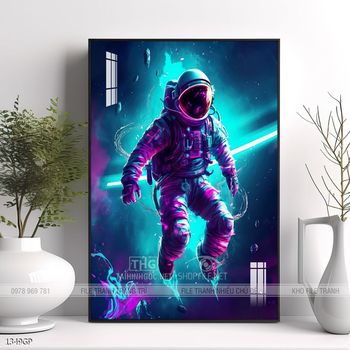 Tranh 3D phi hành gia vũ trụ