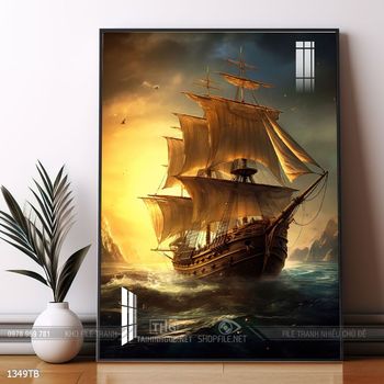 Tranh thuận buồm xuôi gió treo tường