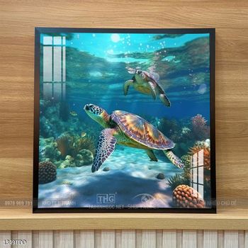 Tranh treo tường cá heo đại dương