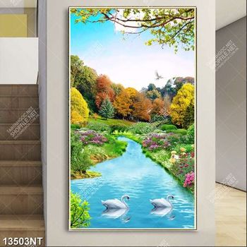 Tranh phong cảnh thiên nhiên mùa thu file gốc