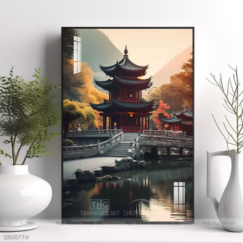 Tranh phong thủy sơn thủy hữu tình