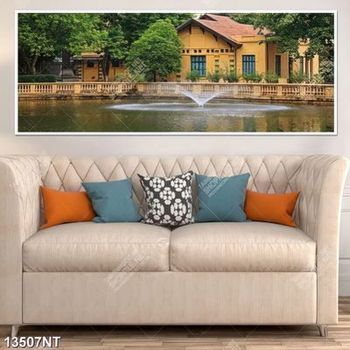 Tranh hồ cá và vườn cây của bác Hồ