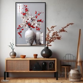 Tranh bình hoa đẹp tinh tế mẫu mới nhất