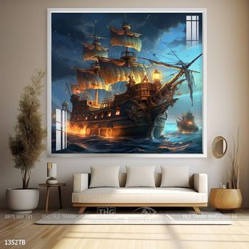 Tranh phong thủy thuận buồm xuôi gió tài lộc đẹp