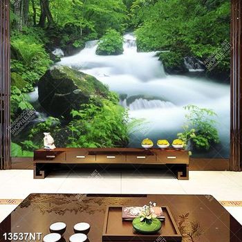 Tranh thác nước chảy trắng xóa 13537NT