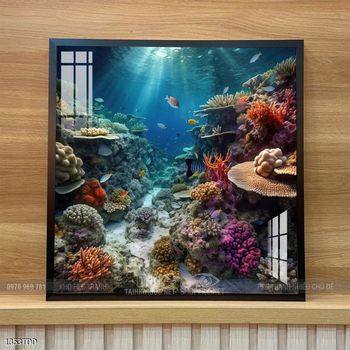 Tranh cá heo decor trang trí tường nhà