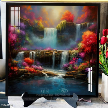 Tranh phong thủy phong cảnh thác nước thiên nhiên