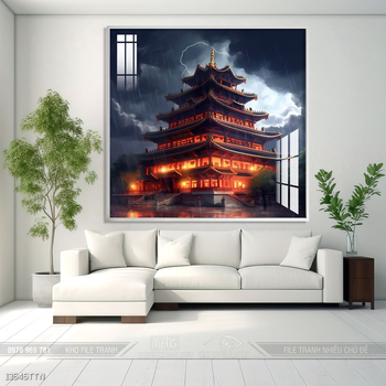 Tranh phong thủy nước non tuyệt đẹp