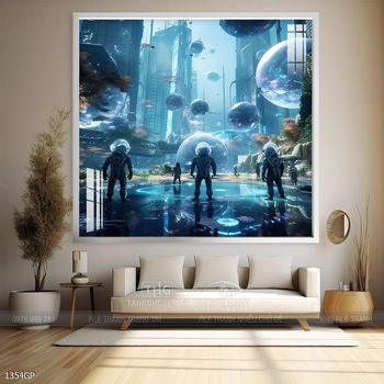 Tranh phi hành gia treo tường