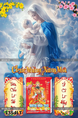File psd lịch tết công giáo đức mẹ maria thánh thiện chúa giêsu 1354LT