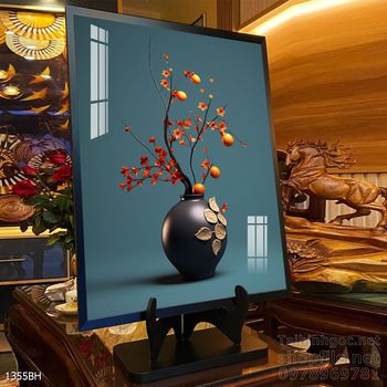 Tranh bình hoa hiện đại treo tường sang trọng ý nghĩa