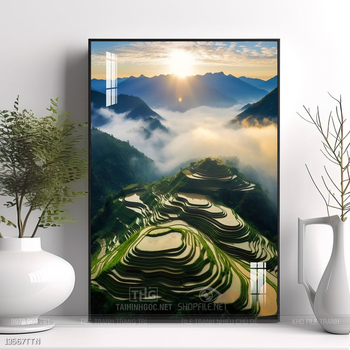 Tranh phong thủy nước non tuyệt đẹp