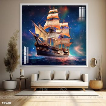 Tranh thuận buồm xuôi gió treo tường