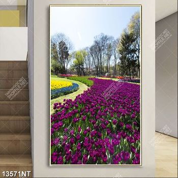 Tranh công viên hoa tulip 13571NT