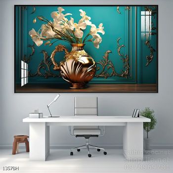 Tranh bình hoa trang trí phòng khách, phòng ăn đẹp