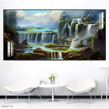 Tranh phong thủy nước non tuyệt đẹp